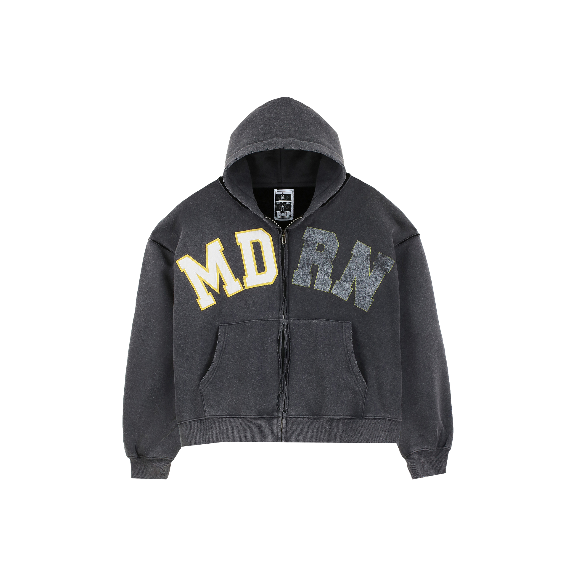 Vintage Grey "Barebone" Zip-Up