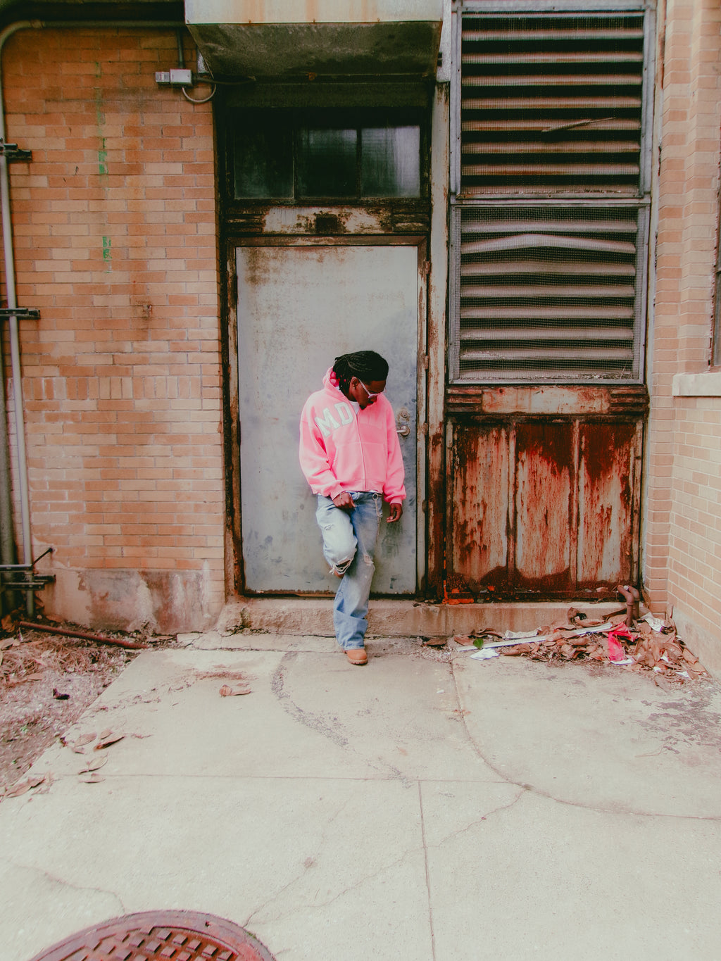 Pink "Barebone" Zip-Up