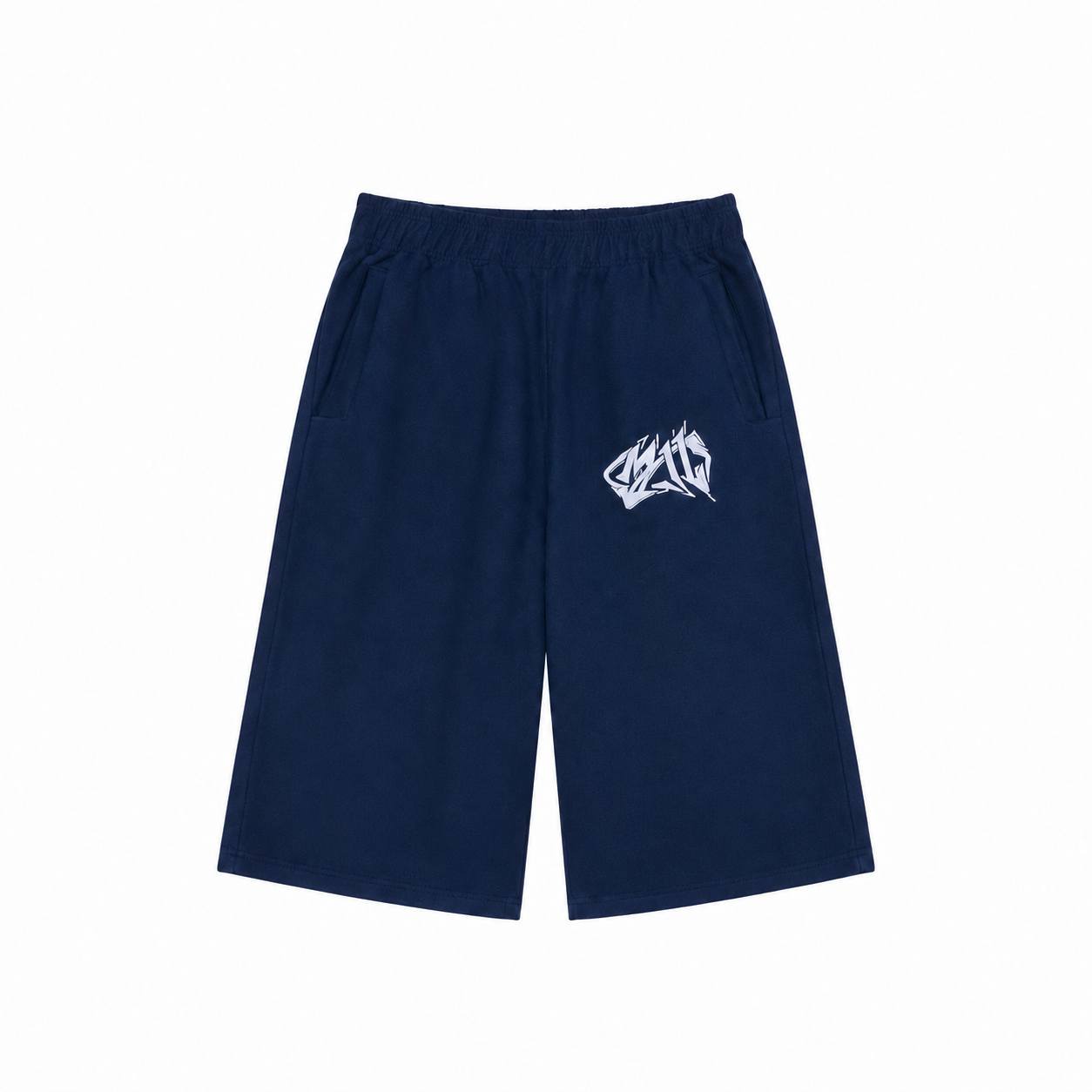 Navy Blue "Sofa" Sweat Baggy Short