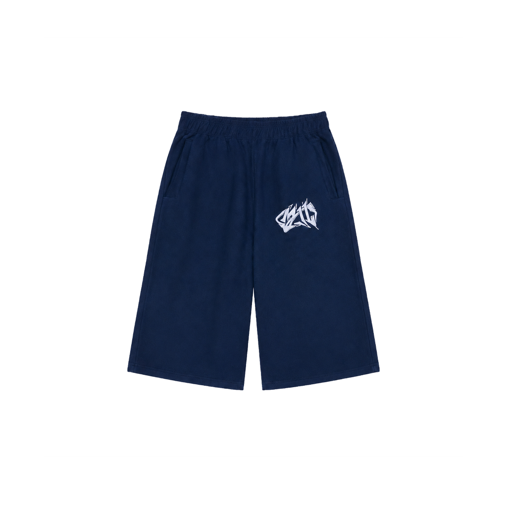 Navy Blue "Sofa" Sweat Baggy Short