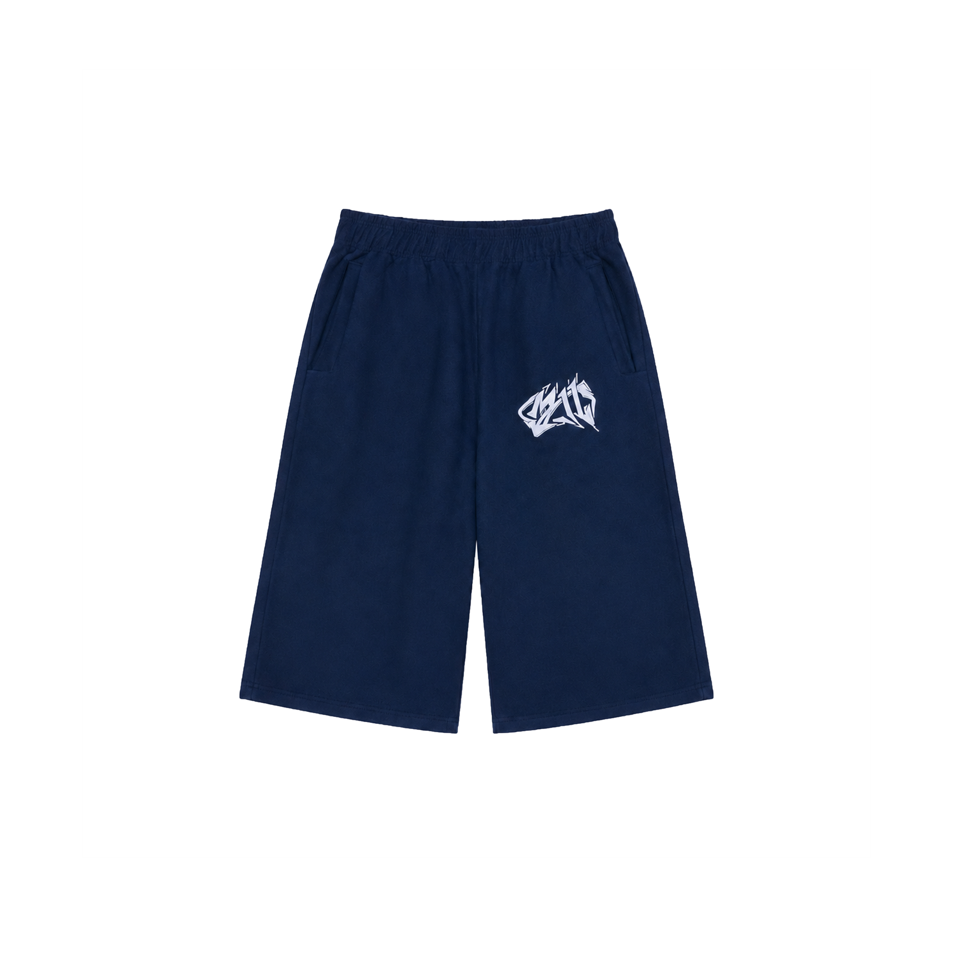 Navy Blue "Sofa" Sweat Baggy Short