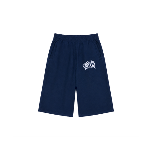 Navy Blue "Sofa" Sweat Baggy Short