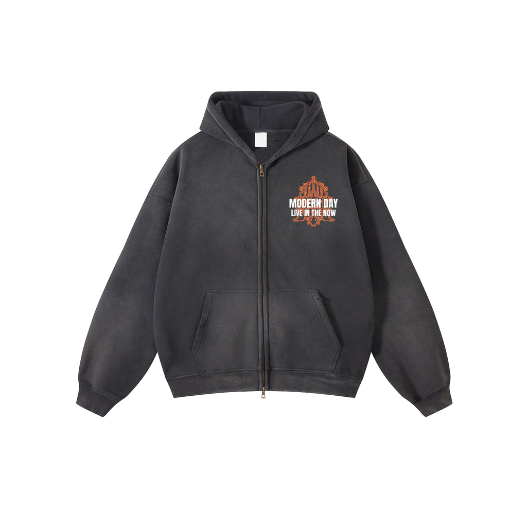 Black "Harmony" Zip-Up