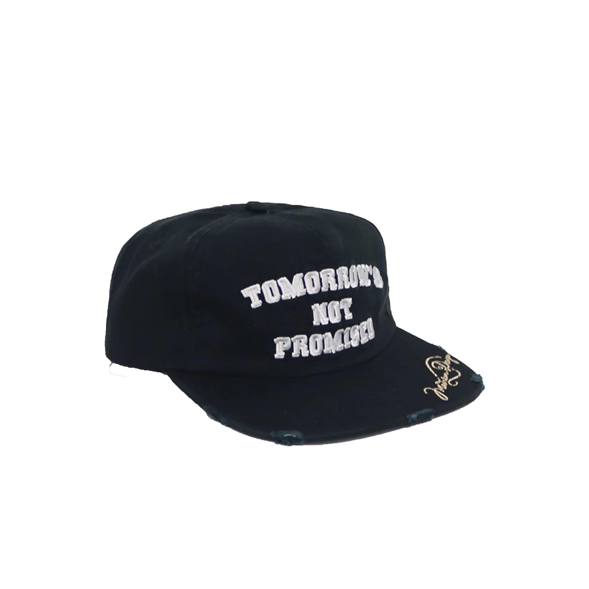 Black Distressed "Tomorrow's Not Promised" Hat