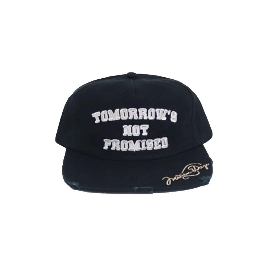 Black Distressed "Tomorrow's Not Promised" Hat