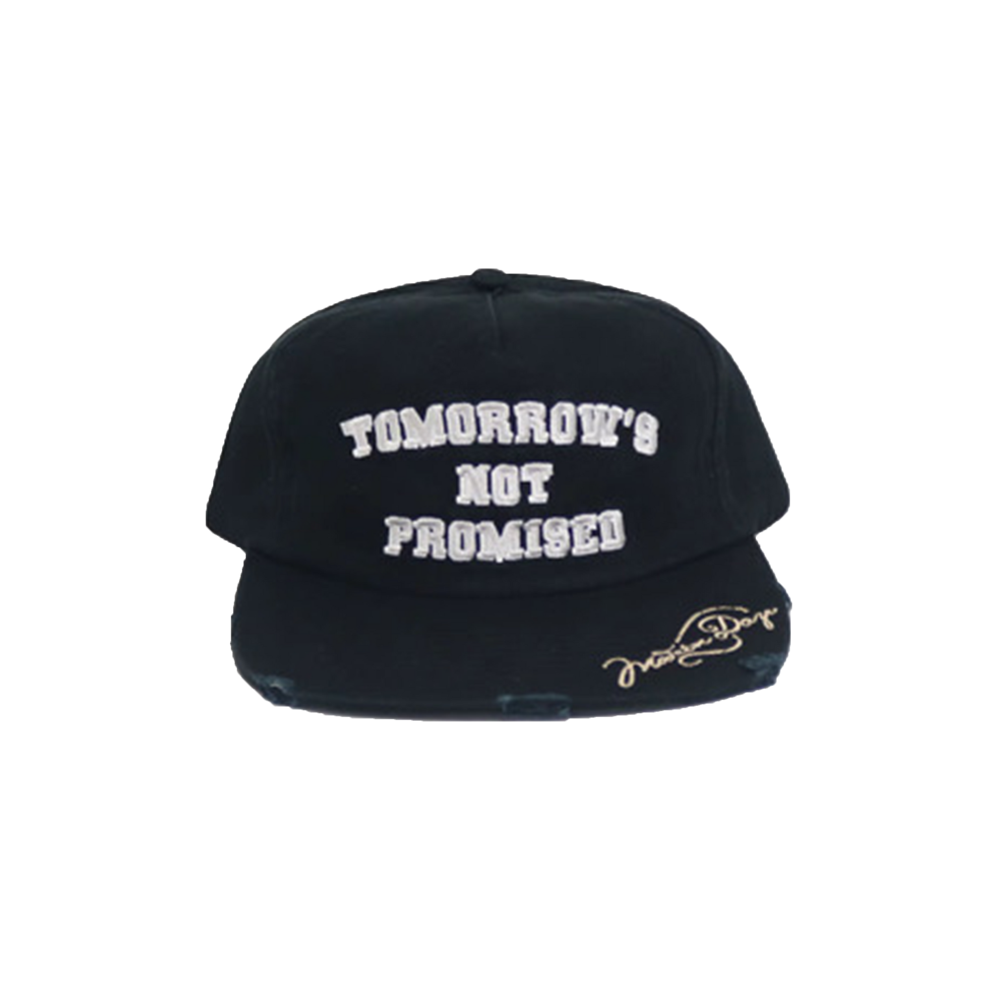 Black Distressed "Tomorrow's Not Promised" Hat