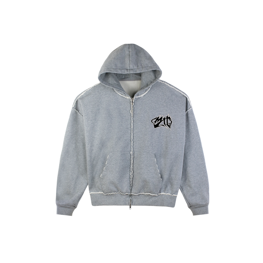 "Black" MD Shredded Zip