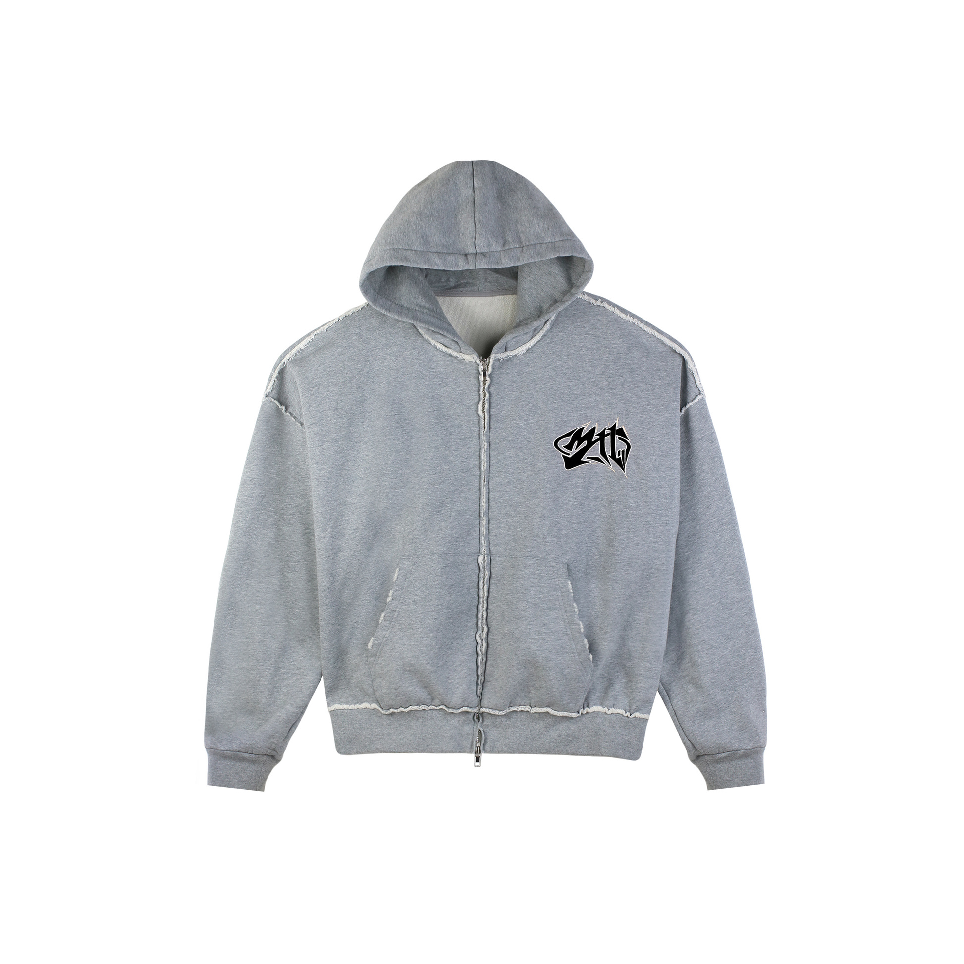 "Black" MD Shredded Zip