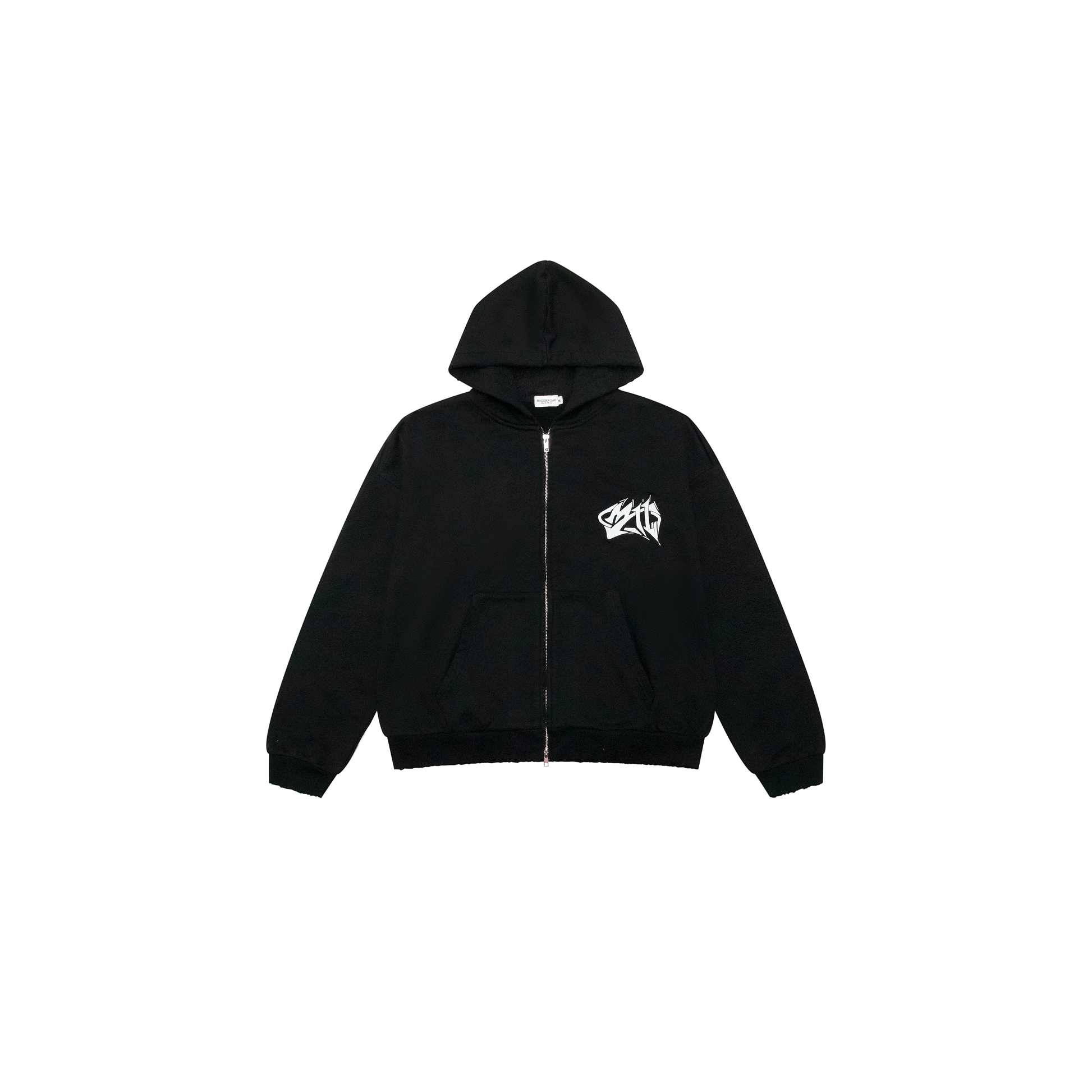 "Black & Grey" MD Shredded Zip