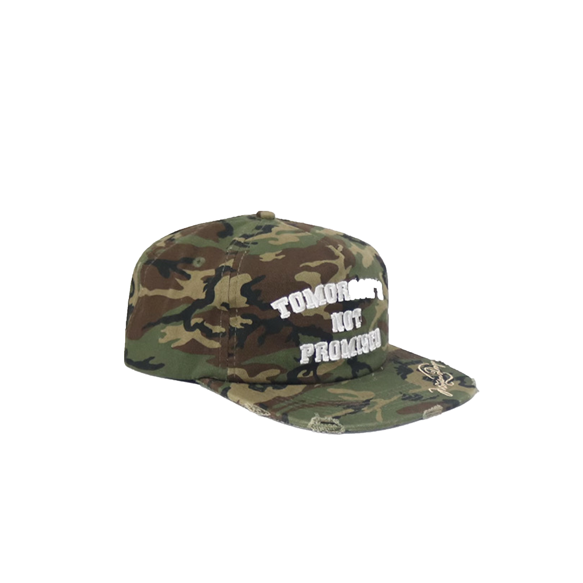 Camo Distressed "Tomorrow's Not Promised" Hat
