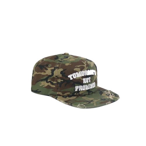 Camo Distressed "Tomorrow's Not Promised" Hat