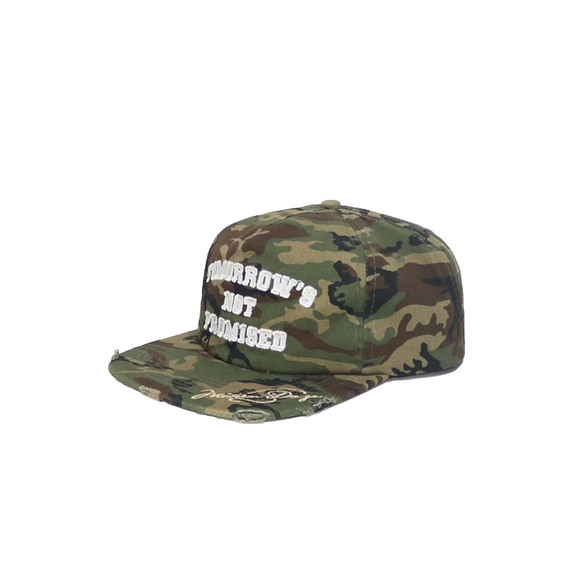 Camo Distressed "Tomorrow's Not Promised" Hat