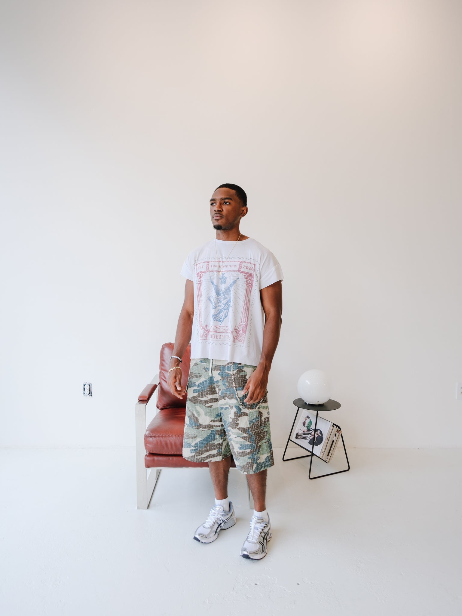 "White Stamp" Cutoff Tee