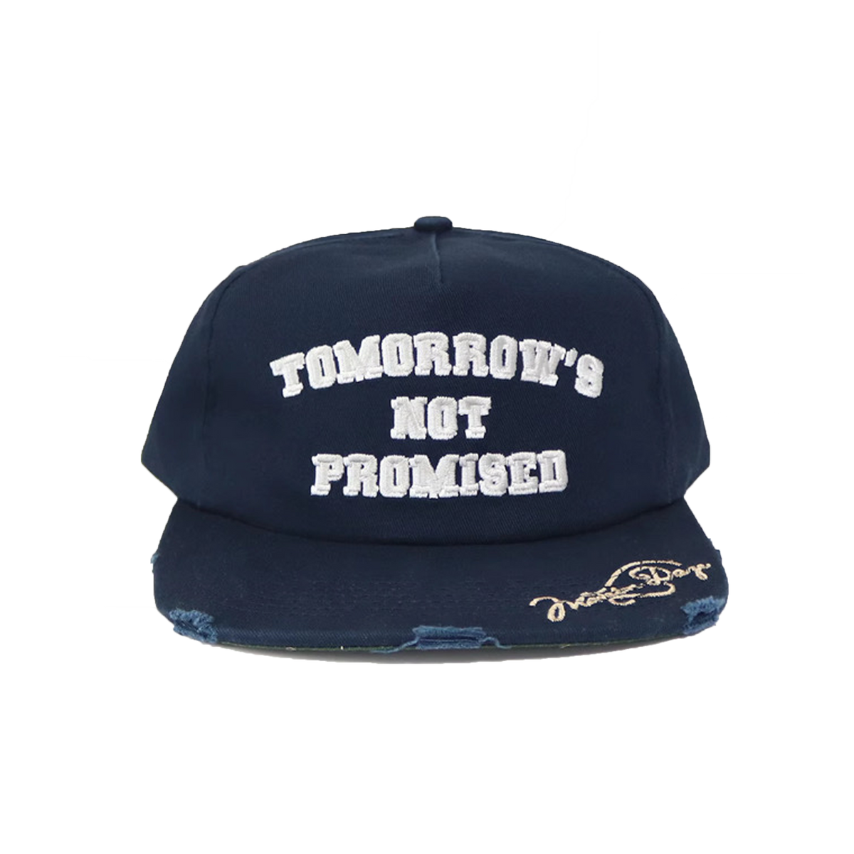 Navy Distressed "Tomorrow's Not Promised" Hat