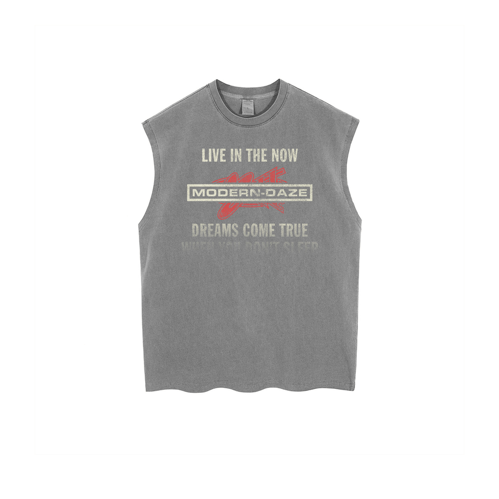 Grey "Degenerate" Sleeveless Tee