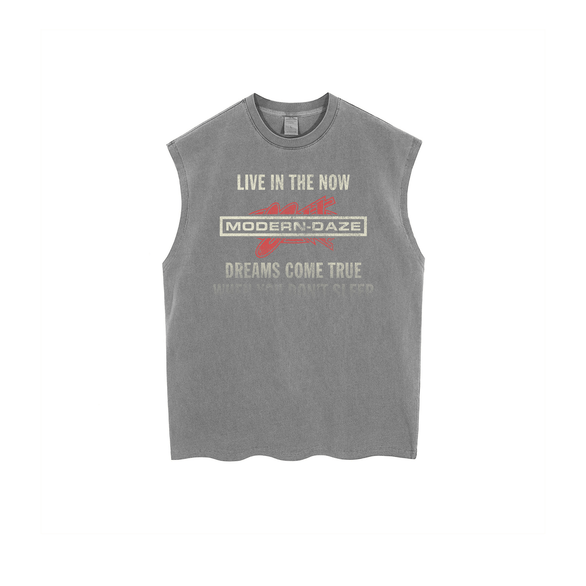 Grey "Degenerate" Sleeveless Tee