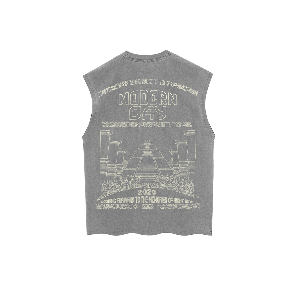 Grey "Degenerate" Sleeveless Tee