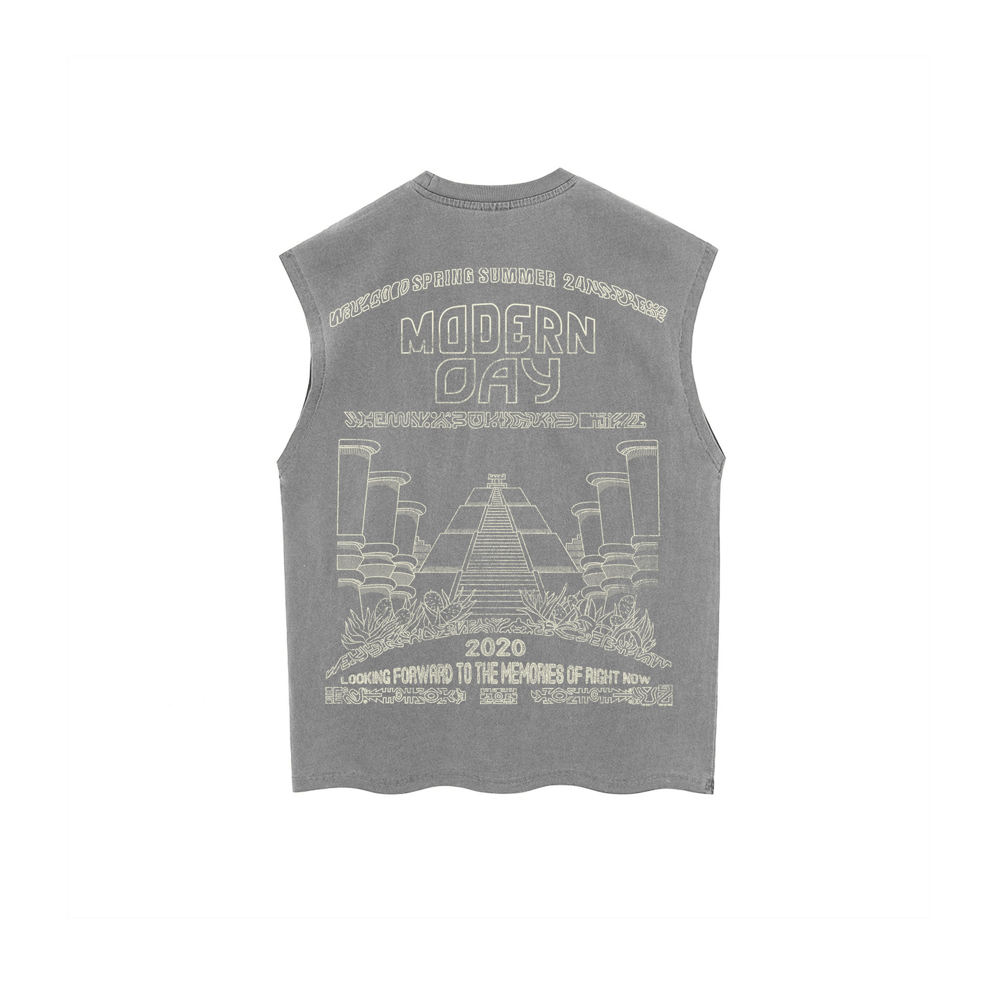 Grey "Degenerate" Sleeveless Tee