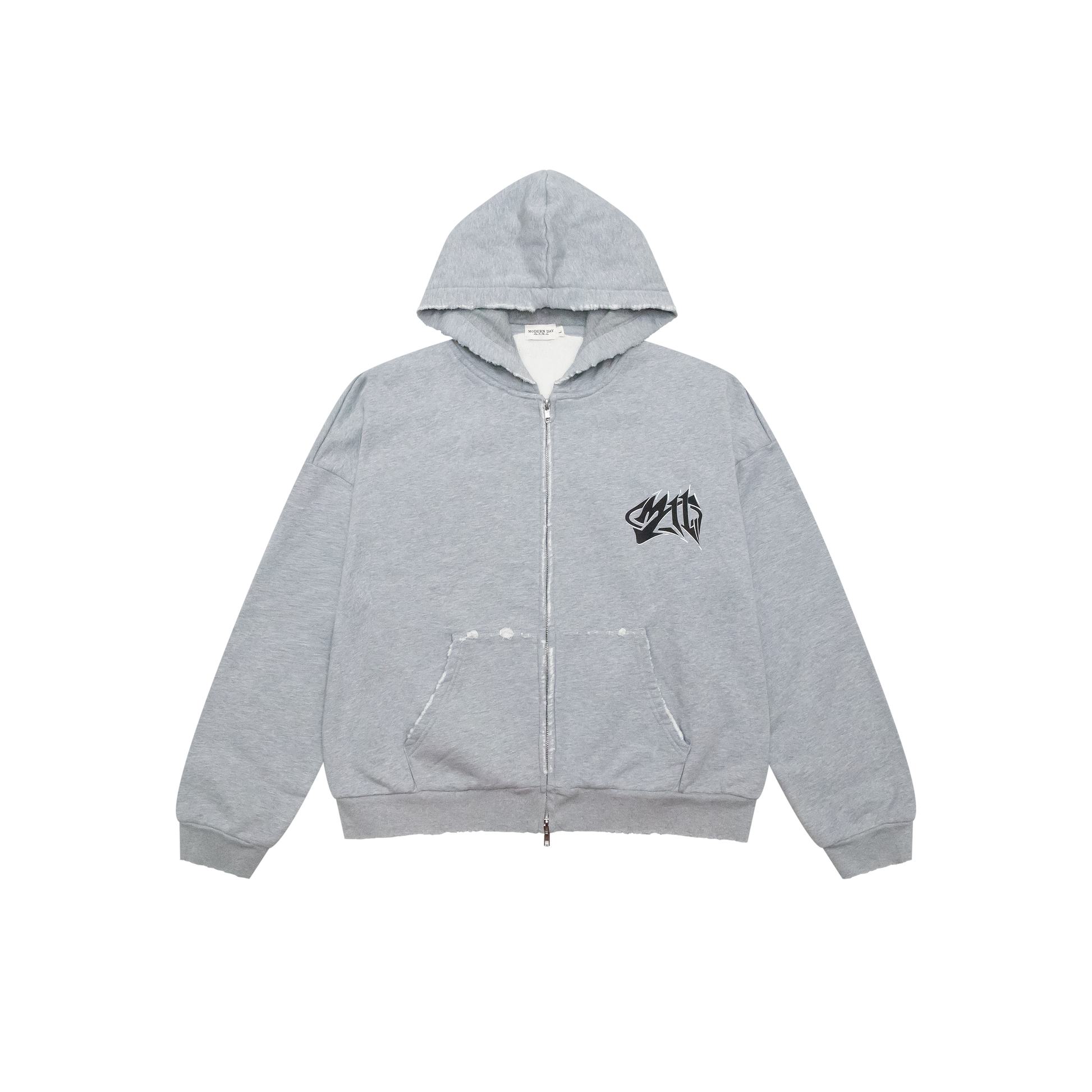 "Black" MD Shredded Zip
