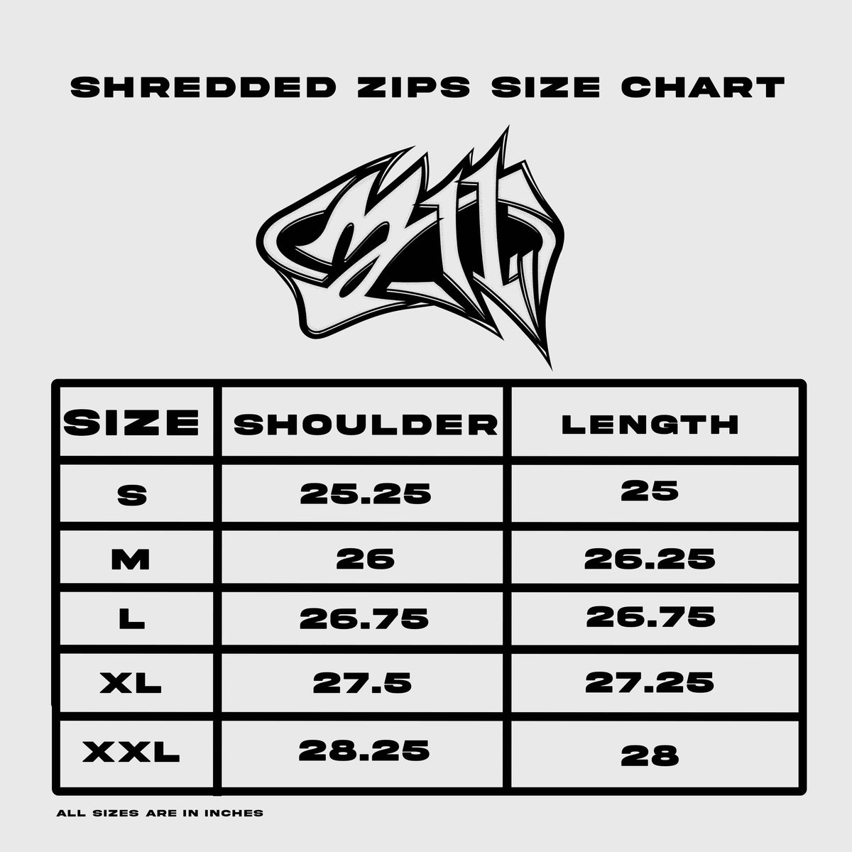 Vintage Black "Shredded Zip"