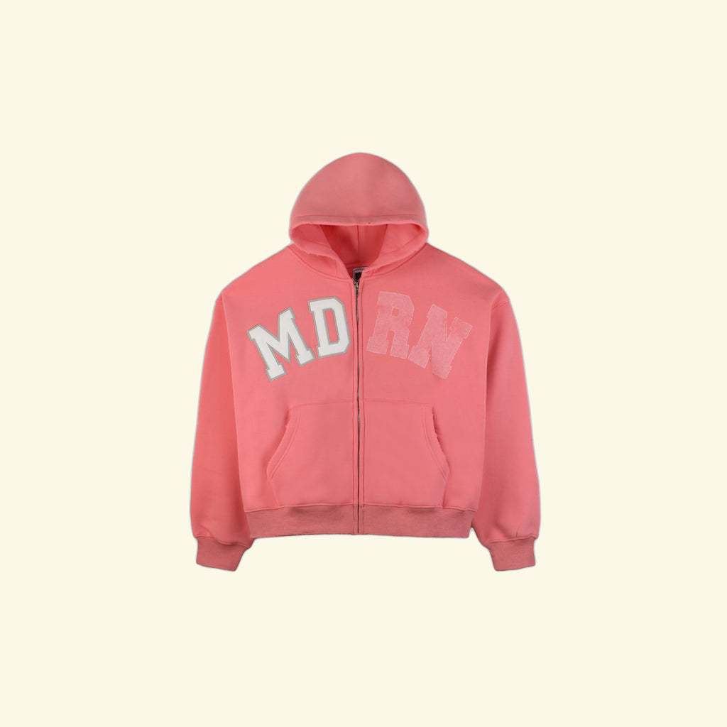 Pink "Barebone" Zip-Up