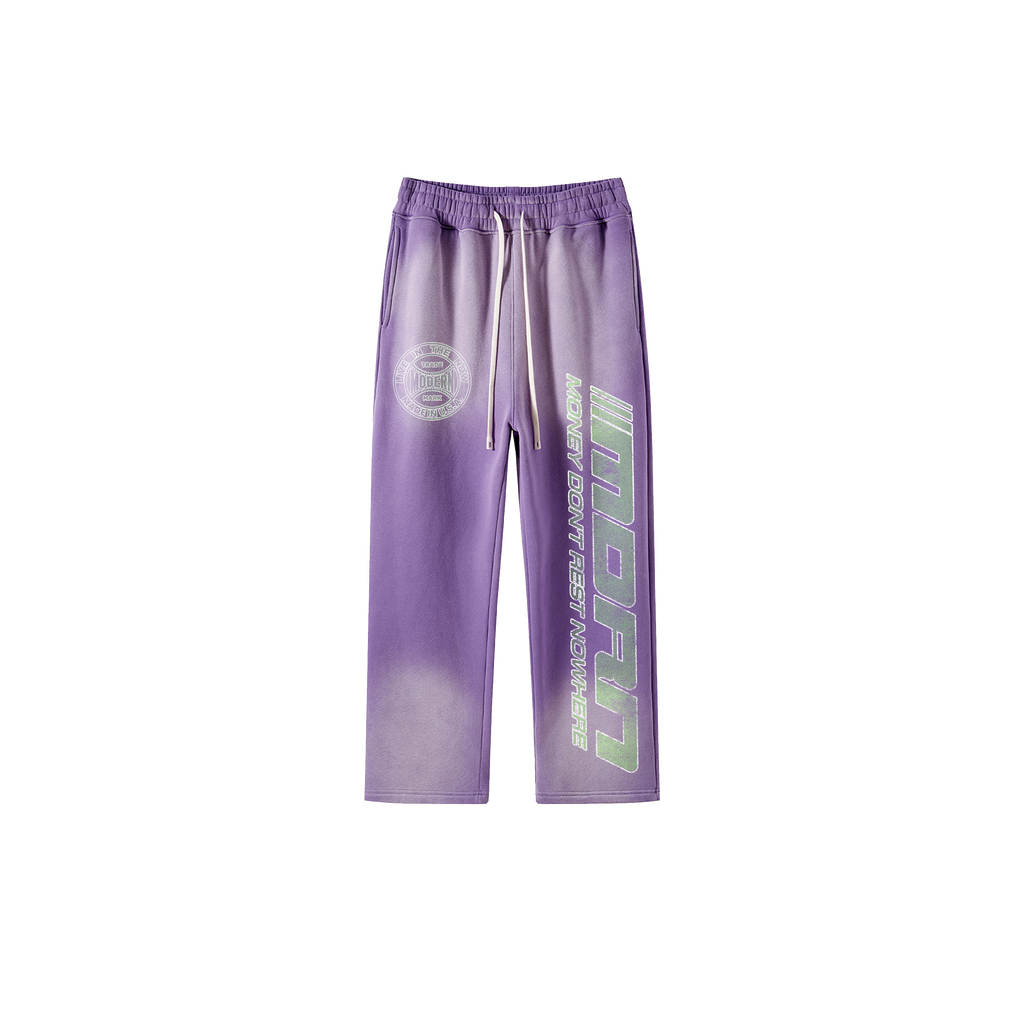 Purple "MONEY DON'T REST NOWHERE" Sweat