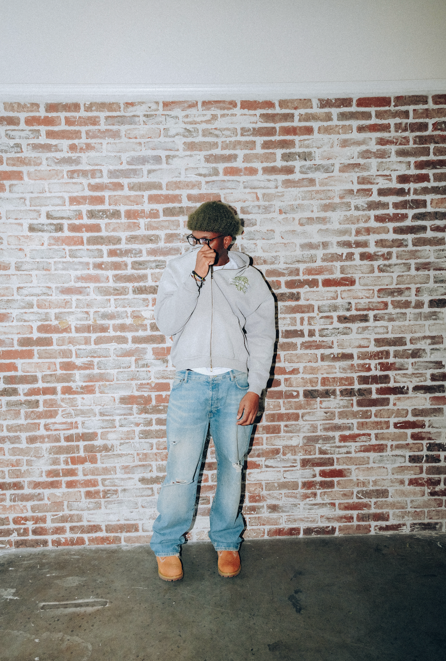Grey "Harmony" Zip-Up