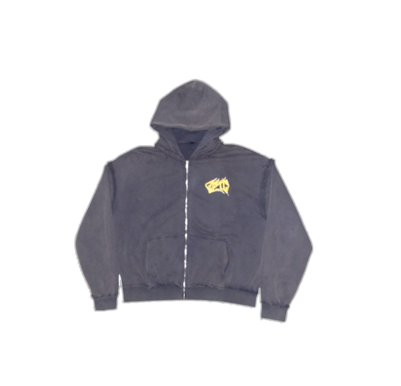 Vintage Navy "Shredded Zip"