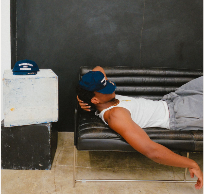 Navy Distressed "Tomorrow's Not Promised" Hat