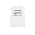 White "Degenerate" Sleeveless Tee