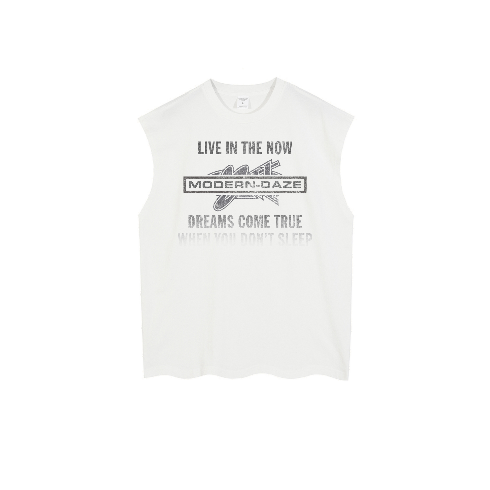 White "Degenerate" Sleeveless Tee
