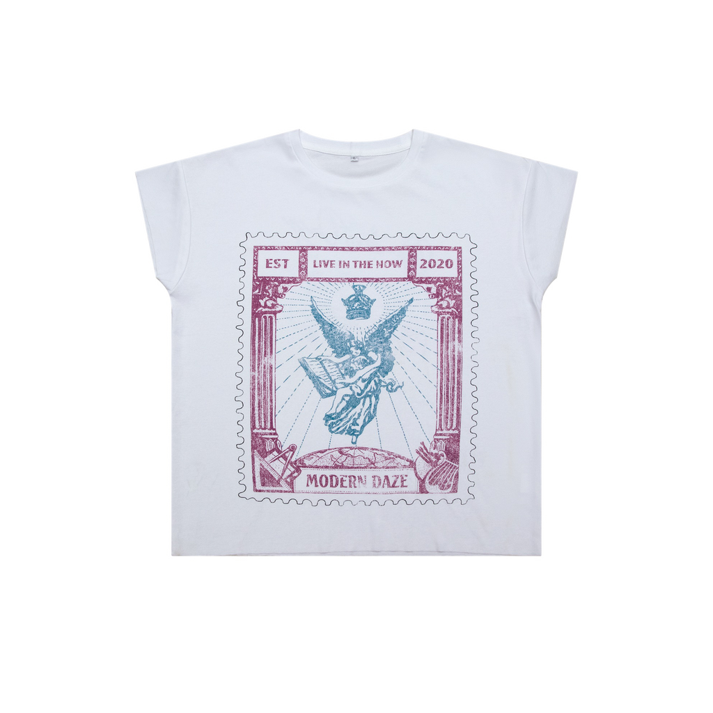 "White Stamp" Cutoff Tee