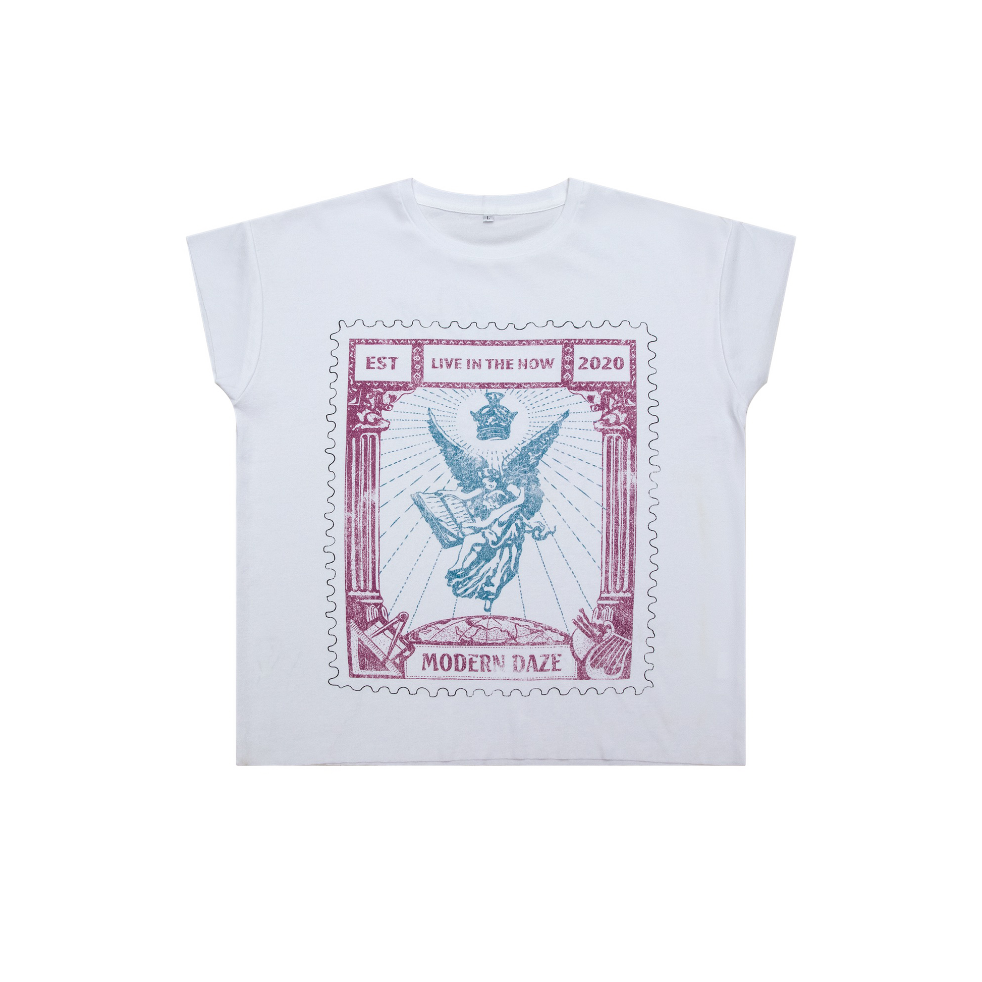 "White Stamp" Cutoff Tee