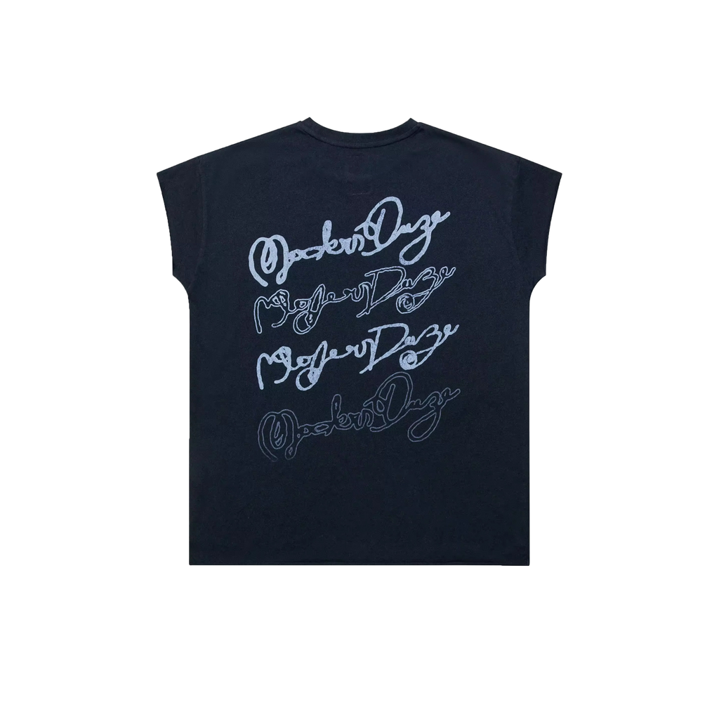 "Black Stamp" Cutoff Tee