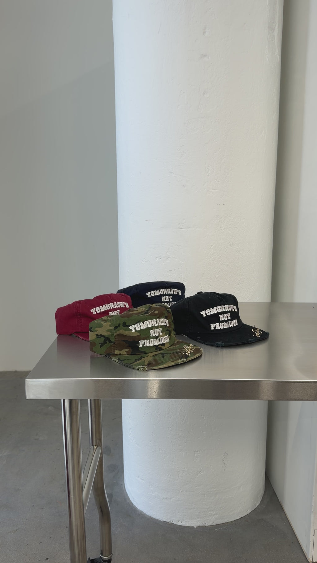 Black Distressed "Tomorrow's Not Promised" Hat